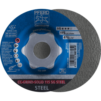 PFERD CC-GRIND (inkl. SOLID, FLEX, STRONG) CC-GRIND SOLID 115 SG STEEL