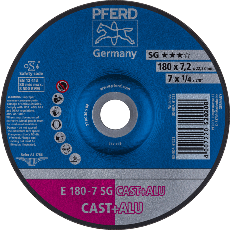 PFERD Schruppscheiben E 180-7 SG CAST+ALU