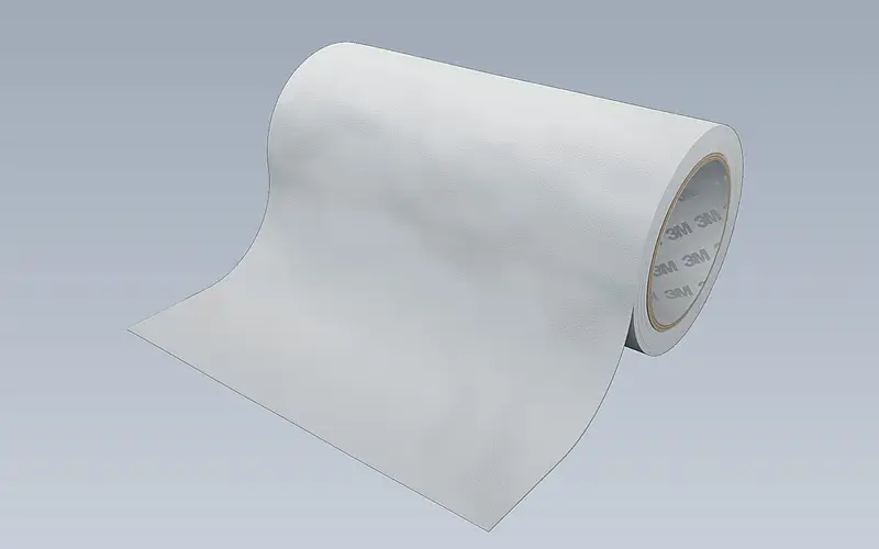 Breite Rolle mit abgewickelter Bahn als Vormaterial für den Schneidspulenprozess