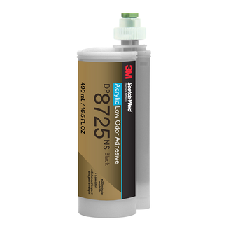 3M Scotch-Weld 2-Komponenten-Konstruktionsklebstoff auf Acrylatbasis DP8725NS, Schwarz, 490 ml