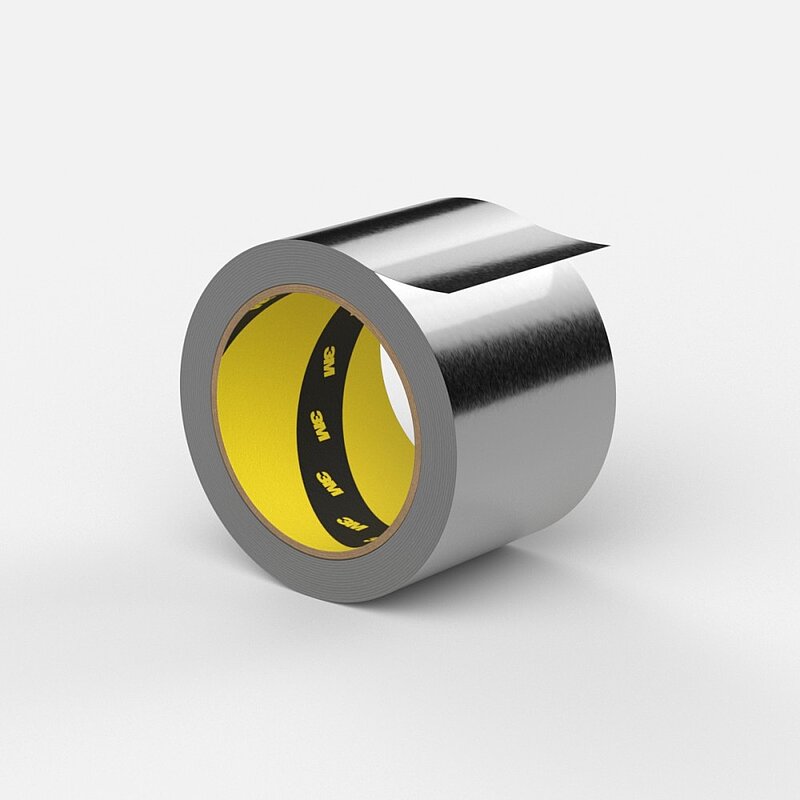3M Aluminiumklebeband 1436F, Silber, 50 mm x 50 m, einzeln verpackt