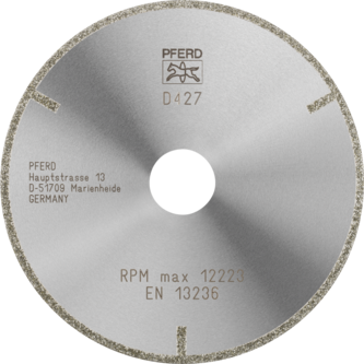 PFERD Dia.- und CBN-Trennwerkzeuge Galvanik D1A1R 125-2-22,23 D 427 GAG