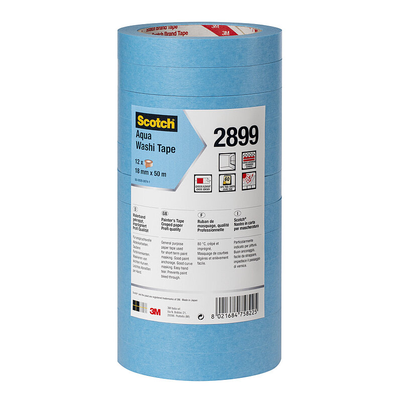 3M Aqua Washi Malerabdeckband 2899, 1250 mm x 50 m