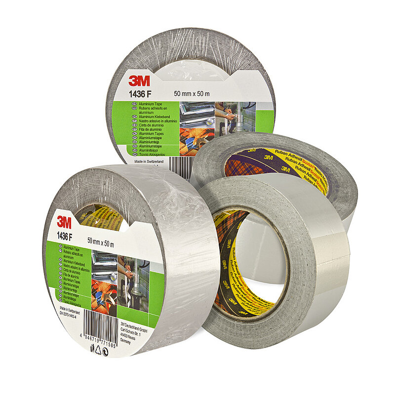 3M Aluminiumklebeband 1436F, Silber, 50 mm x 50 m, einzeln verpackt