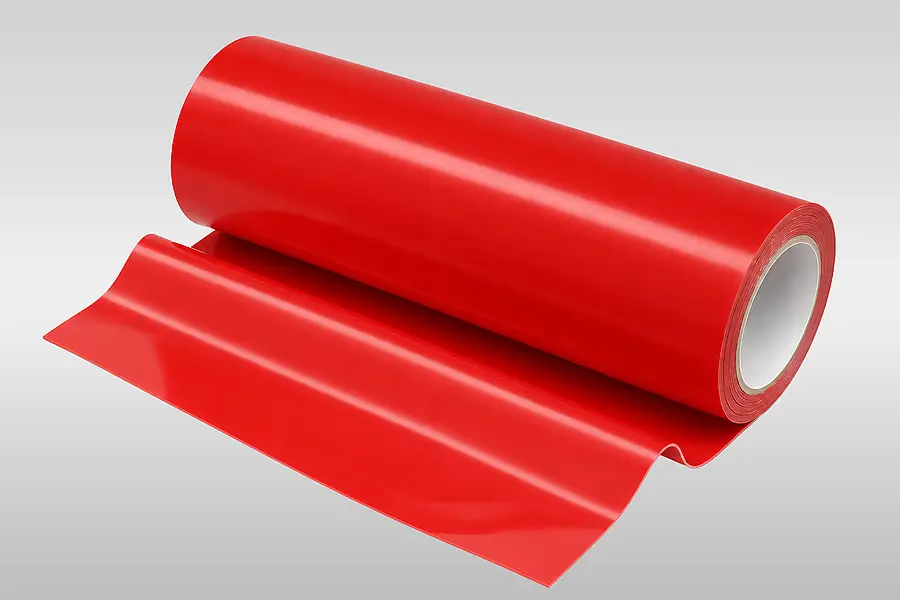 Rolle doppelseitigen Folienklebebands als mögliches Vormaterial für den Laserzuschnitt