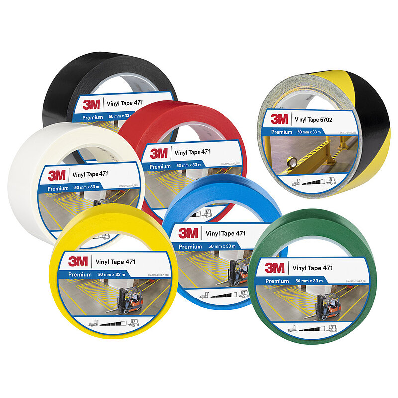 3M Weich-PVC-Klebeband 471, Grün, 50 mm x 33 m, 0.14 mm, Einzelverpackt