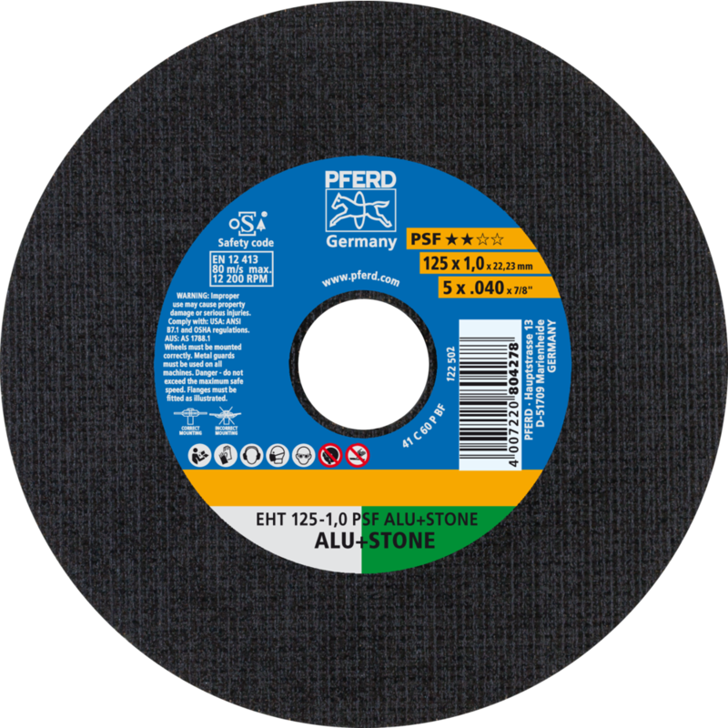 PFERD Trennscheiben EHT 125-1,0 PSF ALU+STONE/10
