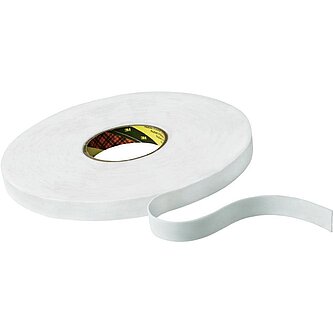 3M Doppelseitiges PE-Schaumstoff-Klebeband 9508W, Weiß, 1500 mm x 66 m, 0.8 mm