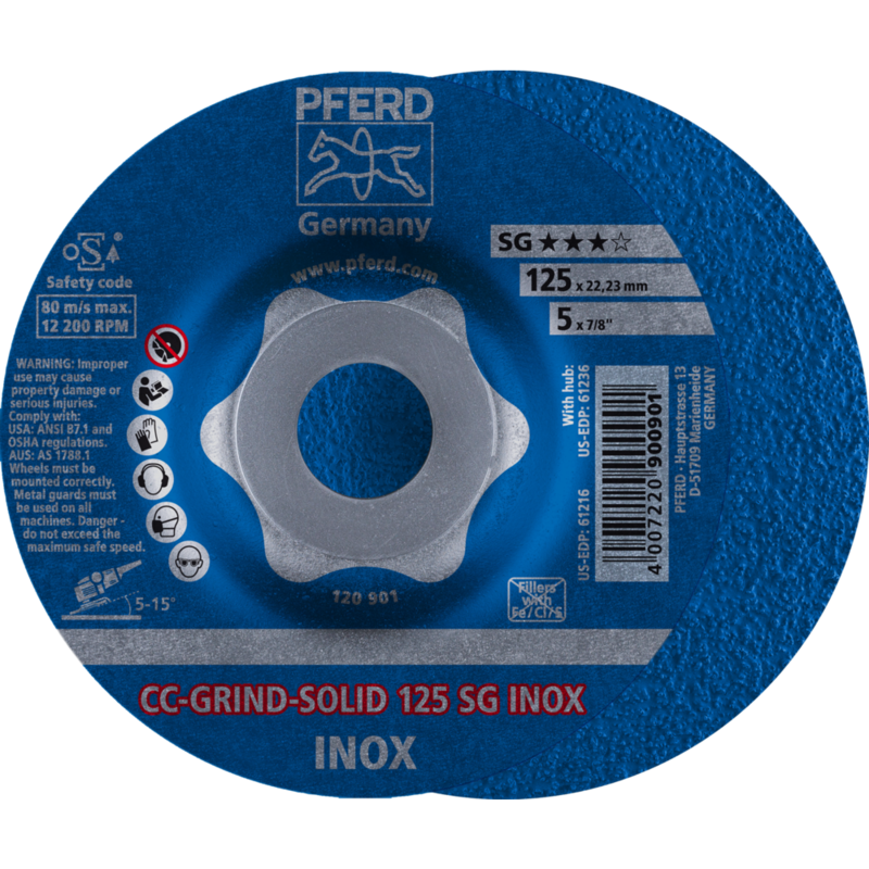 PFERD CC-GRIND (inkl. SOLID, FLEX, STRONG) CC-GRIND SOLID 125 SG INOX