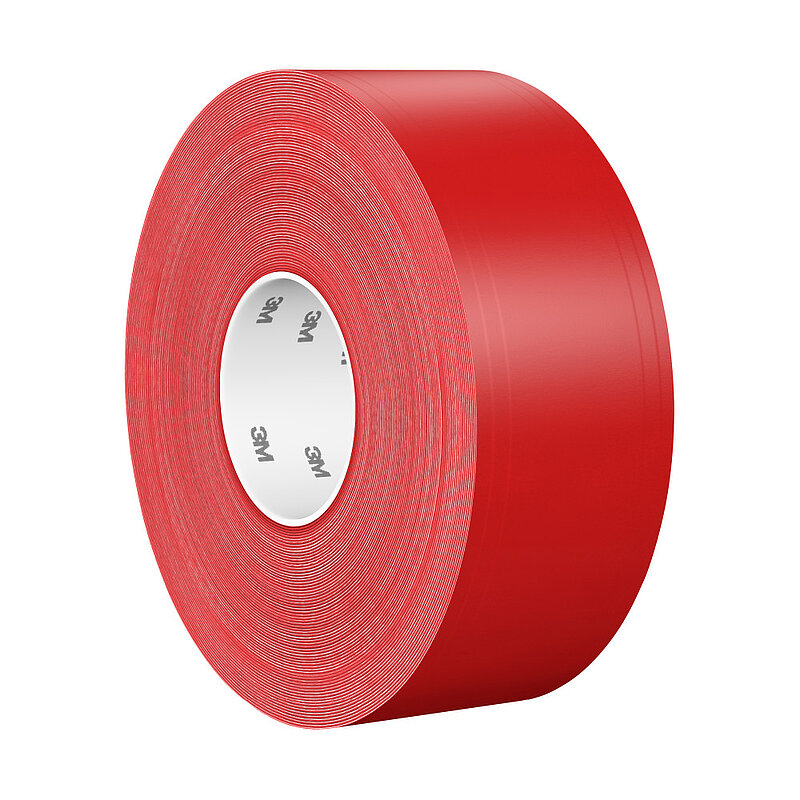 3M Langlebiges Bodenmarkierungsband 971, Rot, 75 mm x 33 m, 0.24 mm