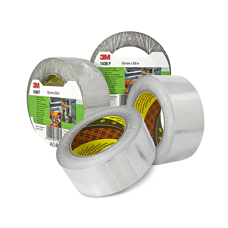 3M Aluminiumklebeband 1436F, Silber, 50 mm x 50 m, einzeln verpackt