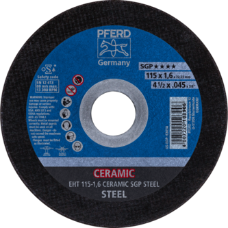 PFERD Trennscheiben EHT 115-1,6 CERAMIC SGP STEEL