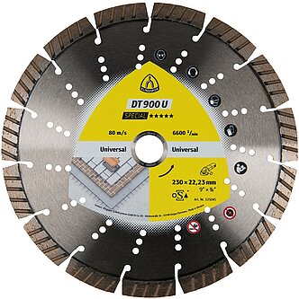 Klingspor - DT 900 U Diamanttrennscheibe, 230 x 2,6 x 22,23 mm 15 Segmente 42 x 2,6 x 12 mm, Standard Turbo