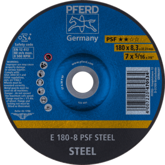 PFERD Schruppscheiben E 180-8 PSF STEEL