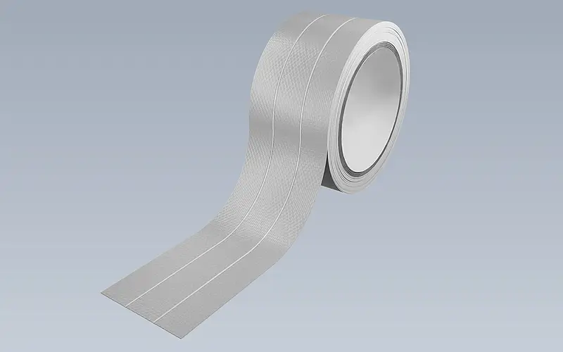 Rolle mit mehreren parallel verlaufenden Klebestreifen