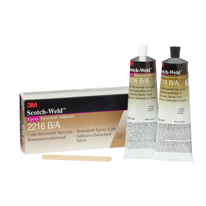 3M Scotch-Weld 2-Komponenten-Konstruktionsklebstoff auf Epoxidharzbasis 2216, Teil B/A, Transluzent, 59 ml