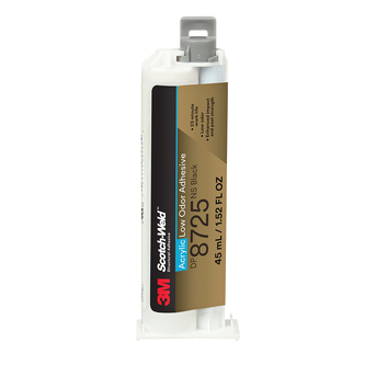 3M Scotch-Weld 2-Komponenten-Konstruktionsklebstoff auf Acrylatbasis DP8725NS, Schwarz, 45 ml