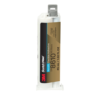 3M Scotch-Weld 2-Komponenten-Konstruktionsklebstoff auf Acrylatbasis DP8610NS, Schwarz, 45 ml