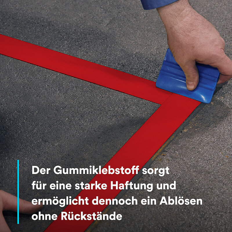 3M Langlebiges Bodenmarkierungsband 971, Rot, 75 mm x 33 m, 0.24 mm