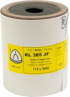 Klingspor - KL 385 JF Schleifrolle, 115 x 5000 mm Korn 120