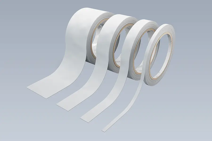 Illustration mehrerer Klebebandrollen in unterschiedlichen Breiten