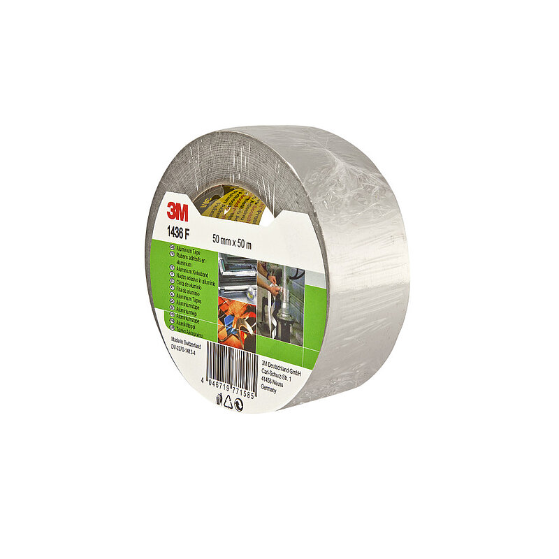 3M Aluminiumklebeband 1436F, Silber, 50 mm x 50 m, einzeln verpackt