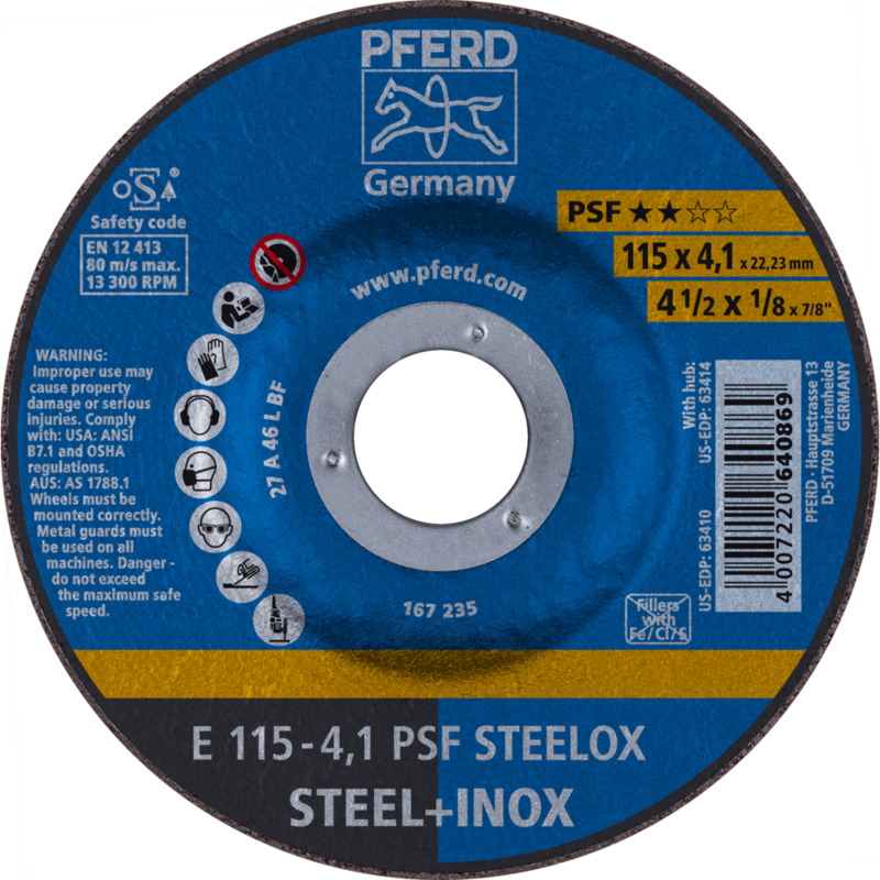 PFERD Schruppscheiben E 115-4,1 PSF STEELOX