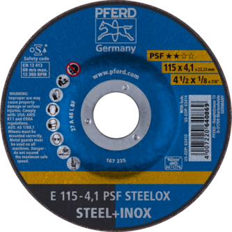 PFERD Schruppscheiben E 115-4,1 PSF STEELOX