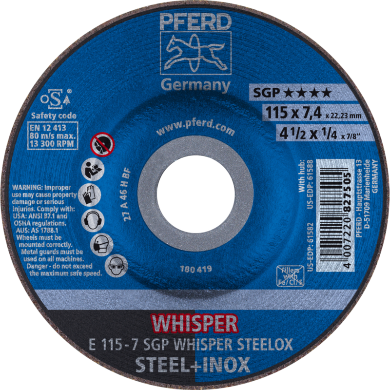 PFERD Schruppscheiben E 115-7 SGP WHISPER STEELOX