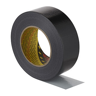3M Schwerlast-Gewebeklebeband 2904, Schwarz, 48 mm x 50 m, 0.19 mm