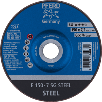 PFERD Schruppscheiben E 150-7 SG STEEL
