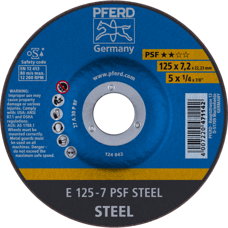 PFERD Schruppscheiben E 125-7 PSF STEEL