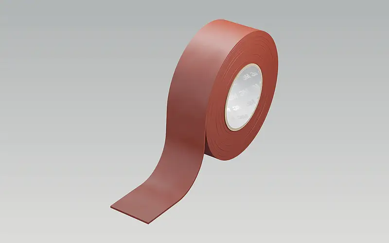 Rote Rolle aus Gummimaterial als Beispiel für ein Vormaterial