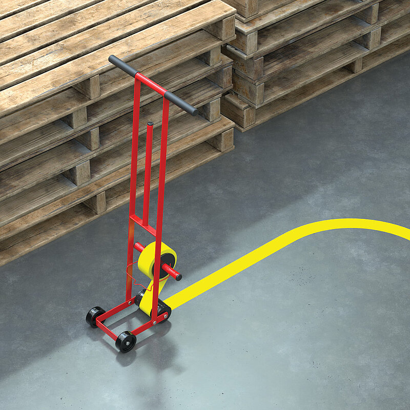 3M Langlebiges Bodenmarkierungsband 971, Rot, 75 mm x 33 m, 0.24 mm