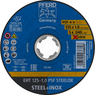 PFERD Trennscheiben EHT 125-1,0 PSF STEELOX/X-LOCK