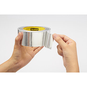 3M Aluminiumklebeband 433, Silber, 50 mm x 55 m, 0.09 mm