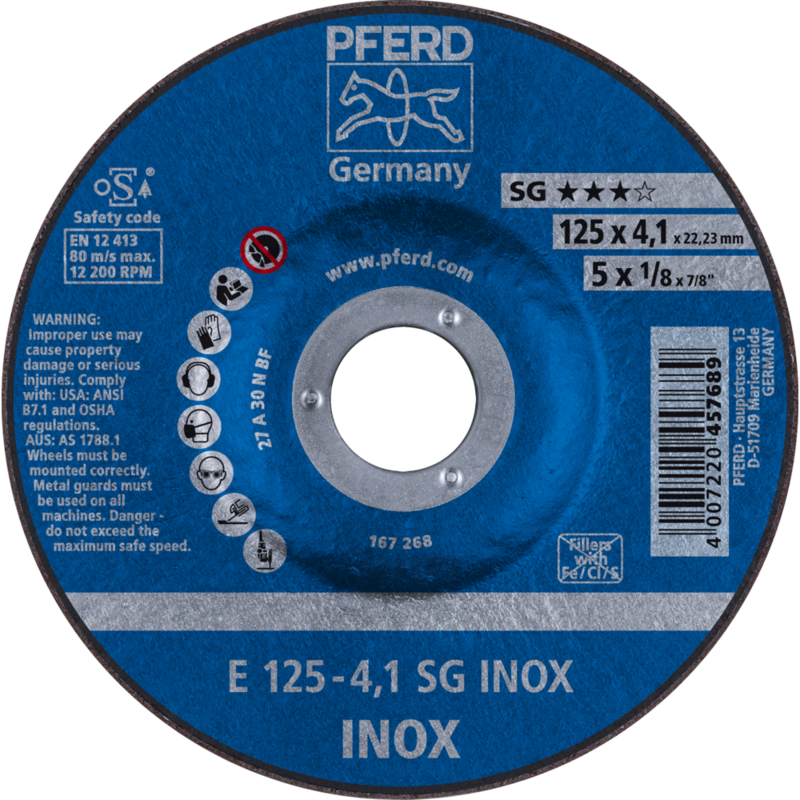 PFERD Schruppscheiben E 125-4,1 SG INOX