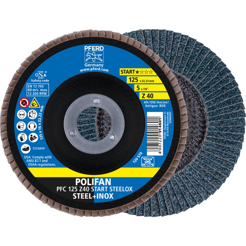 PFERD POLIFAN-Fächerscheiben PFC 125 Z 40 Z-START