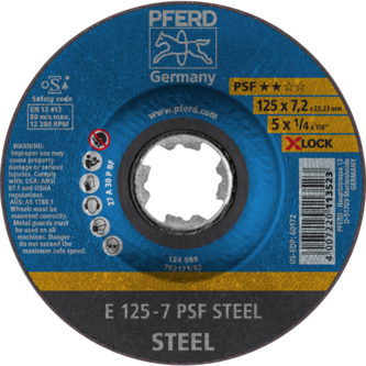 PFERD Schruppscheiben E 125-7 PSF STEEL/X-LOCK