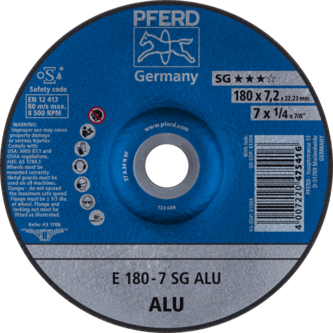 PFERD Schruppscheiben E 180-7 SG ALU