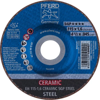 PFERD Trennscheibe EH CERAMIC SGP STEEL Abbildung