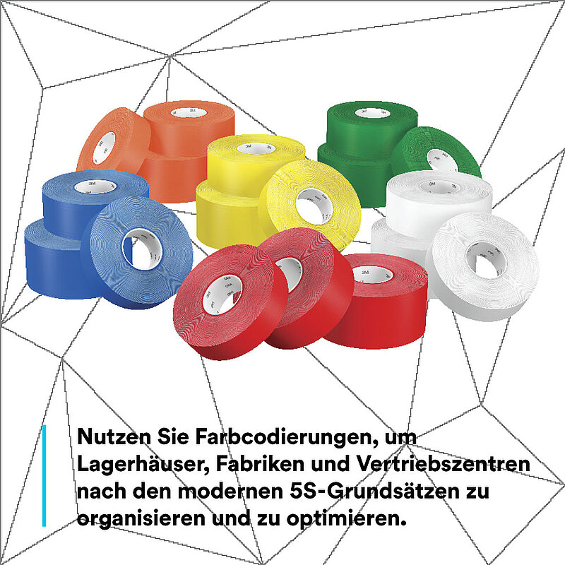 3M Langlebiges Bodenmarkierungsband 971, Rot, 75 mm x 33 m, 0.24 mm