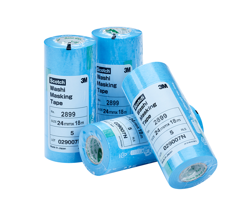3M Aqua Washi Malerabdeckband 2899, Blau, 1250 mm x 5000 m