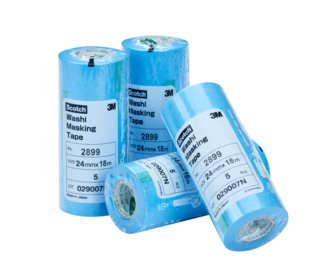 3M Aqua Washi Malerabdeckband 2899, Blau, 1250 mm x 5000 m